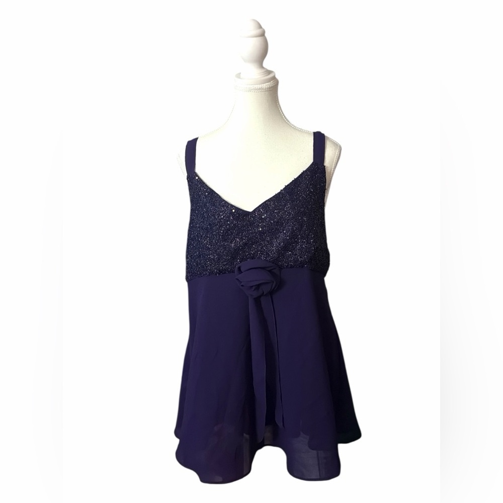 Vintage - Beaded Y2K Flowy Camisole Top